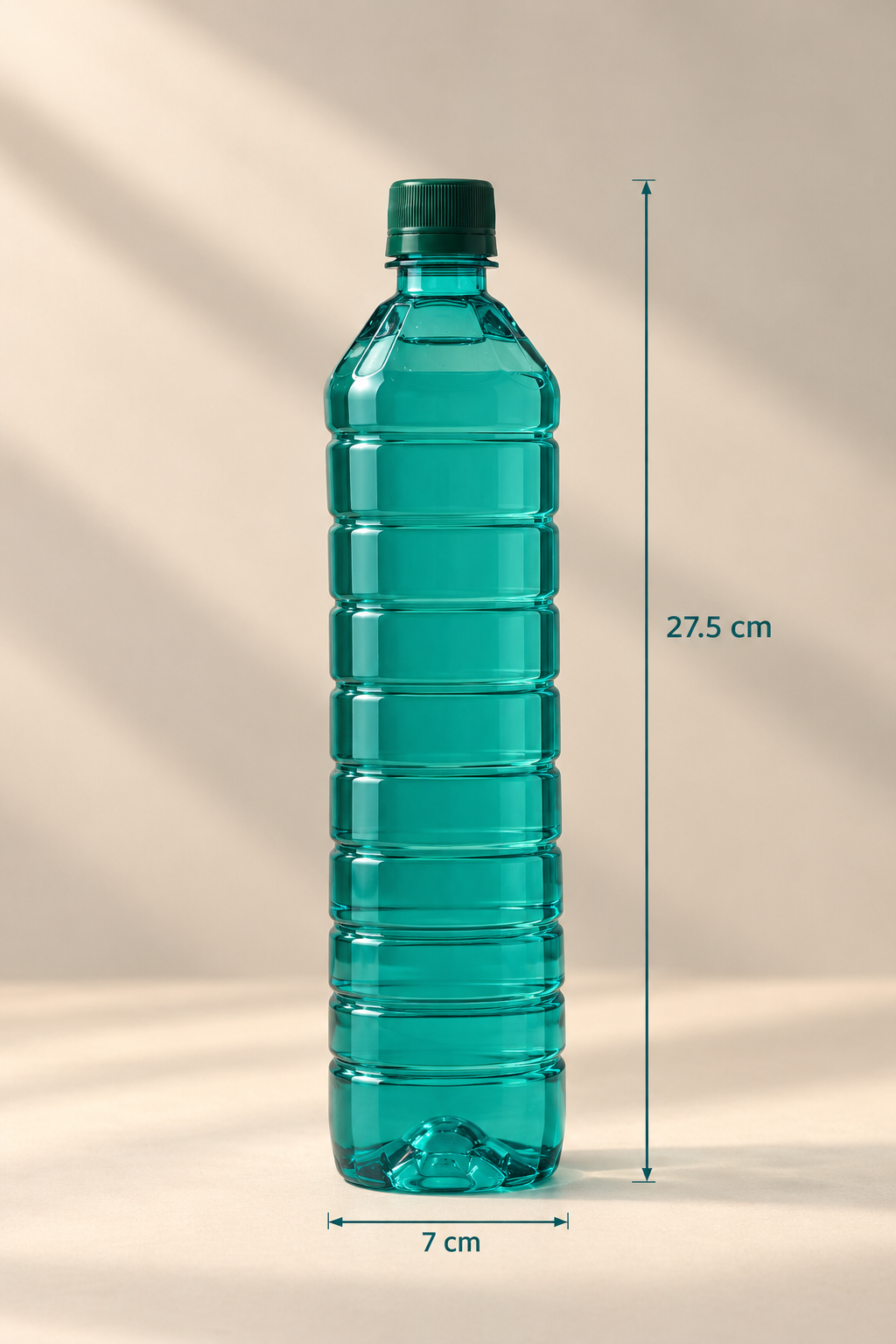 بطری 1000 سی سی  طرح چهارگوش‌ 8 خط